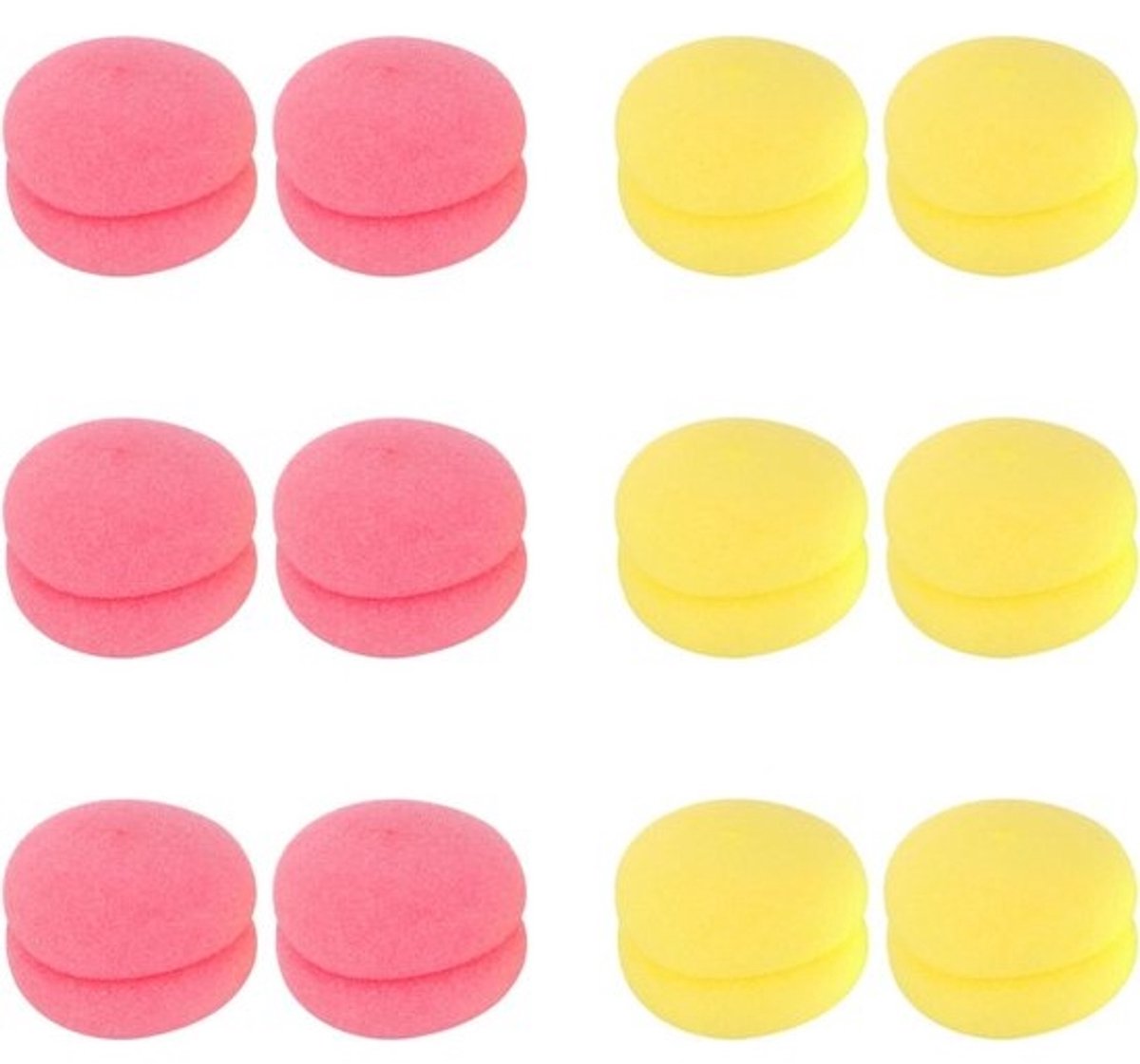Zelf Vasthoudende Rollen voor Haarstyling - 12 Stuks Spons Krullers