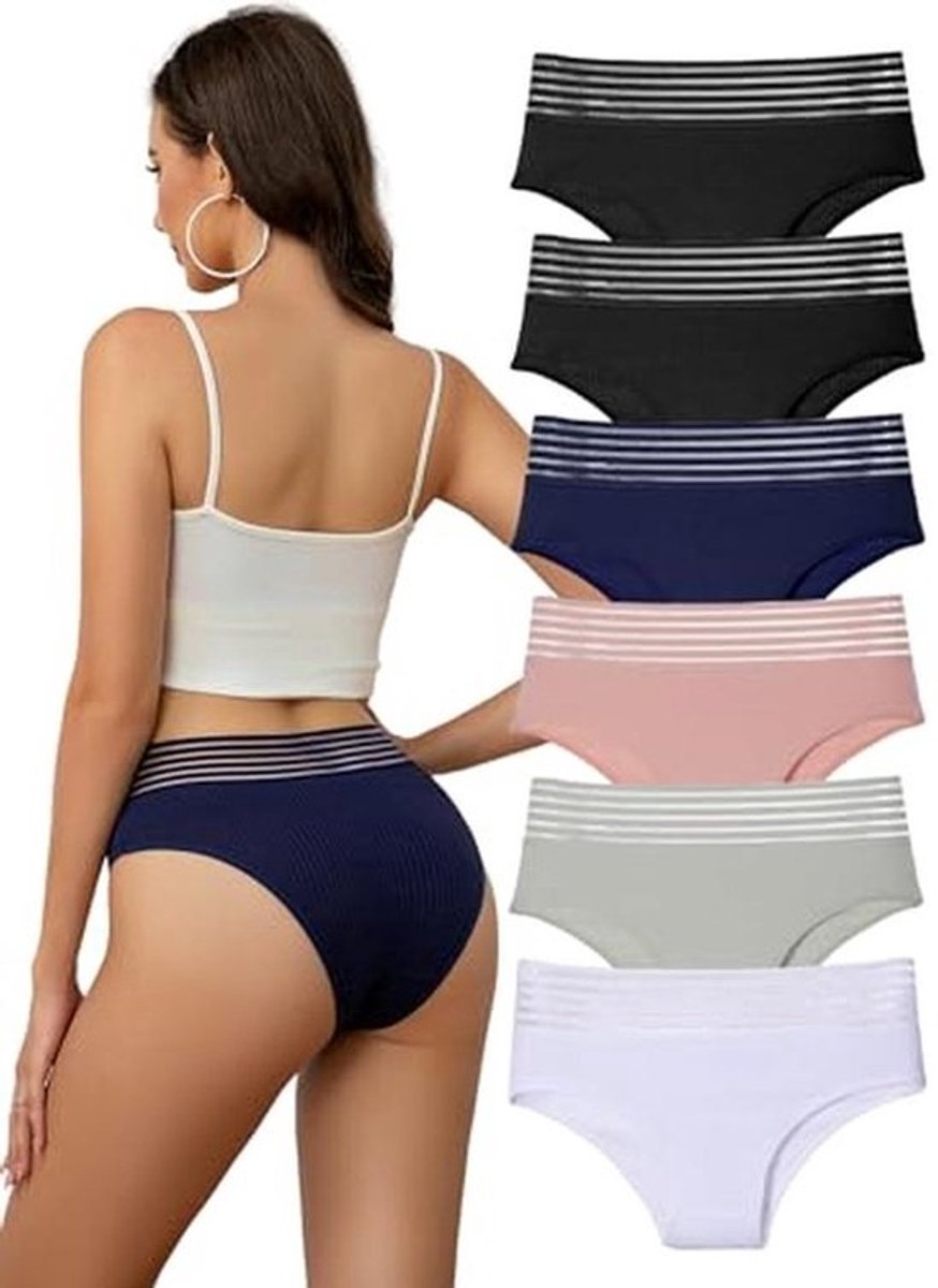Hoge Taille Dames Katoenen Onderbroeken met Elastische Tailleband - Zacht en Comfortabel