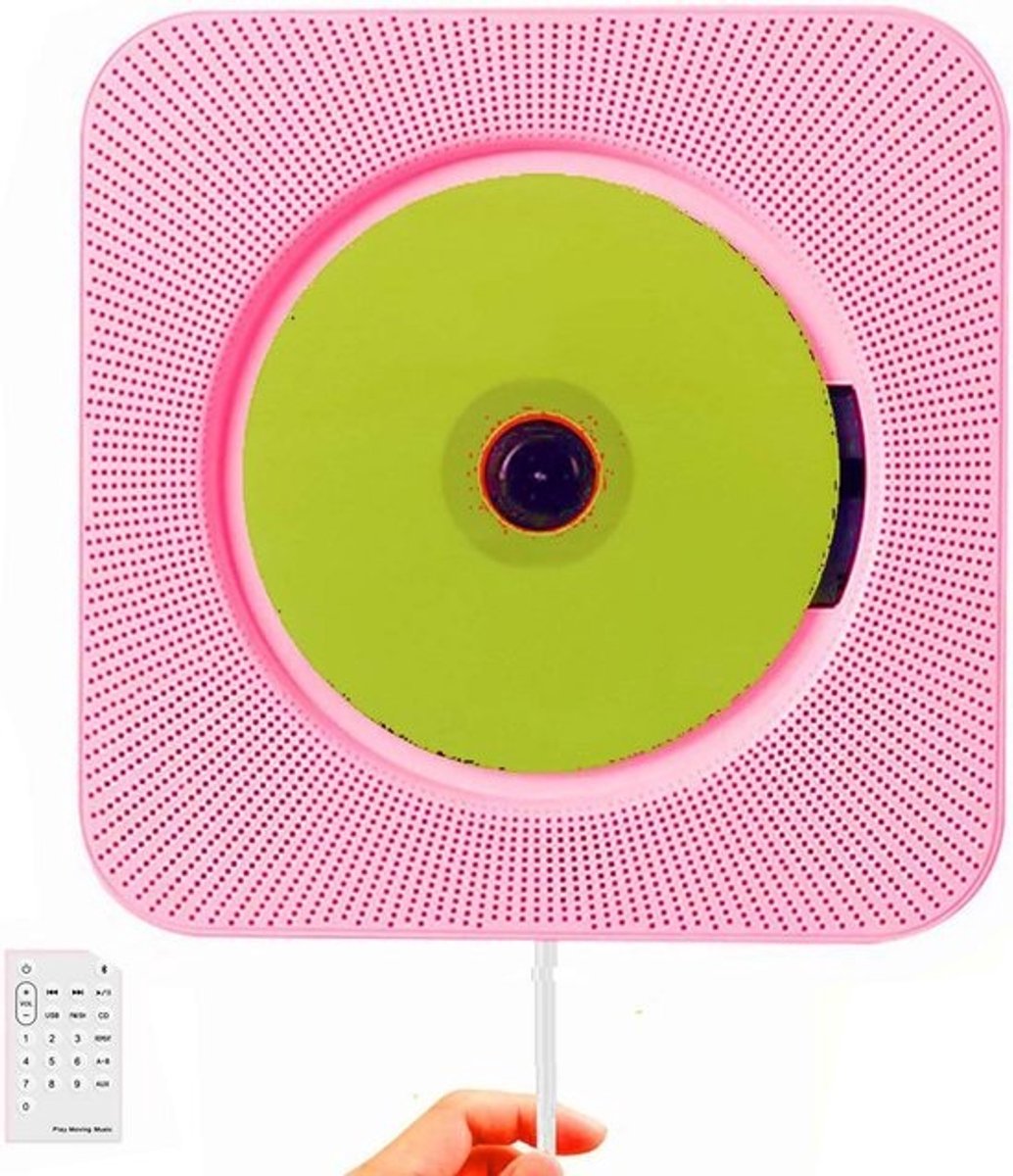 Wandmonteerbare CD-speler met Bluetooth, FM-radio en Afstandsbediening - HiFi Home Audio Speaker