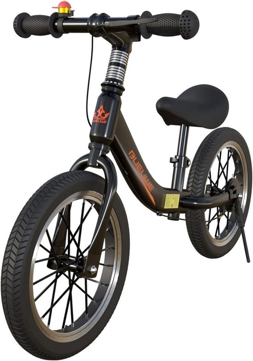 16 Inch Loopfiets voor Kinderen van 5-8 Jaar - Verstelbaar Zadel, Lichtgewicht Frame met Rem, Stabiel en Duurzaam