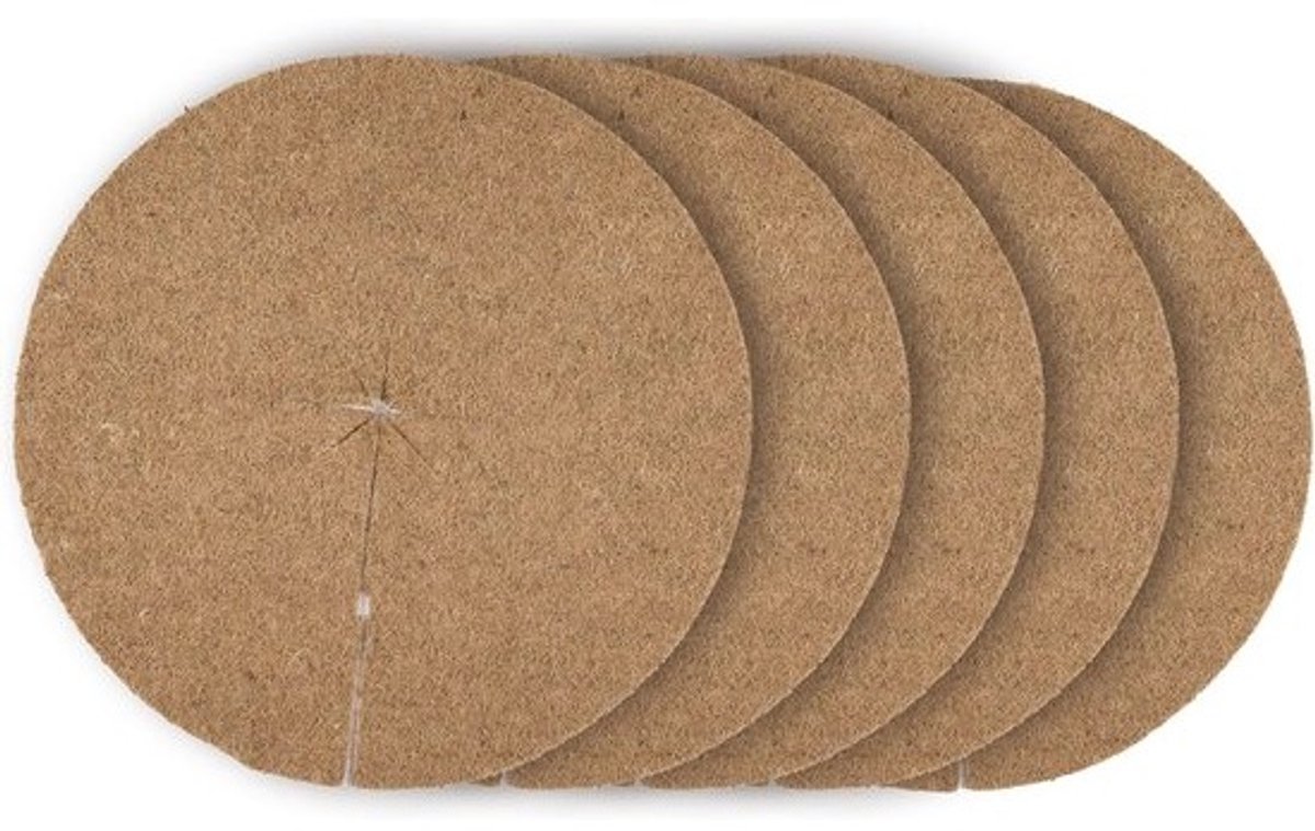 Natuurlijke mulchschijven van kokosvezel 30 cm - Bescherming tegen onkruid en warmte-isolatie