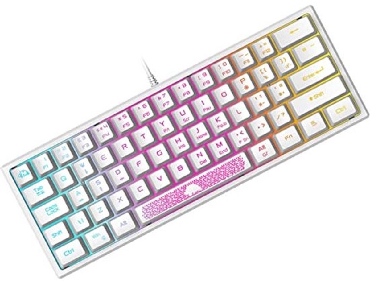 Compact 60% Gaming Toetsenbord met RGB Achtergrondverlichting