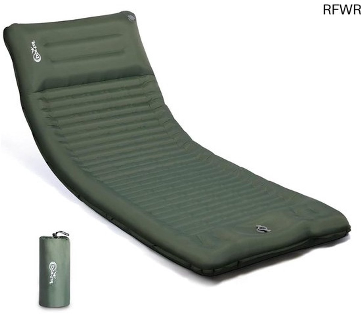 RFWR® Opblaasbaar Eenpersoons Campingmatras met Voetpomp - 10 cm Dikker