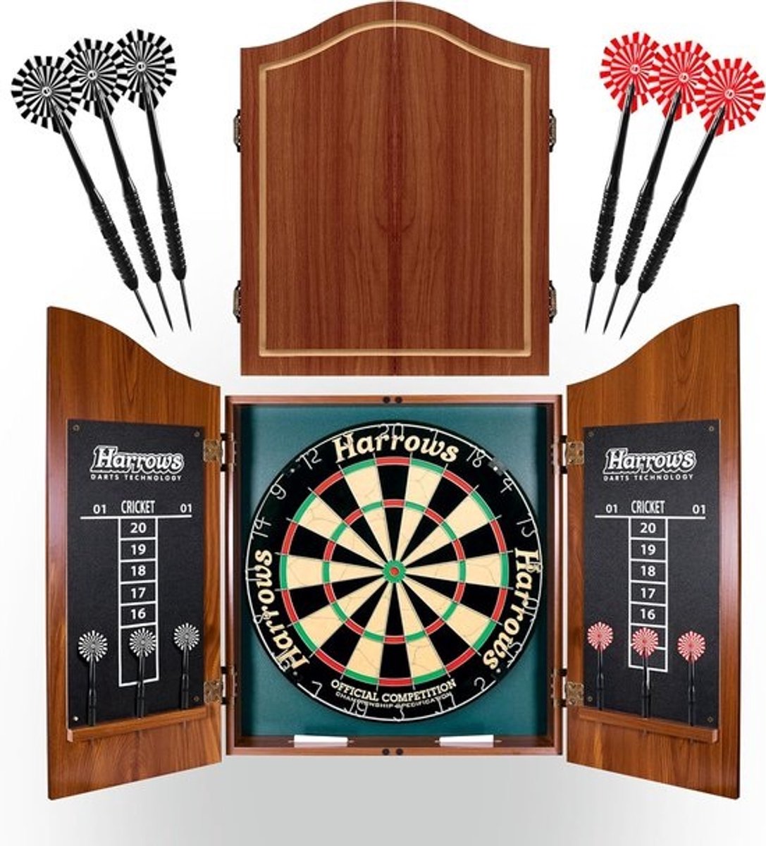 Complete dartset met scorebord en dartpijlen