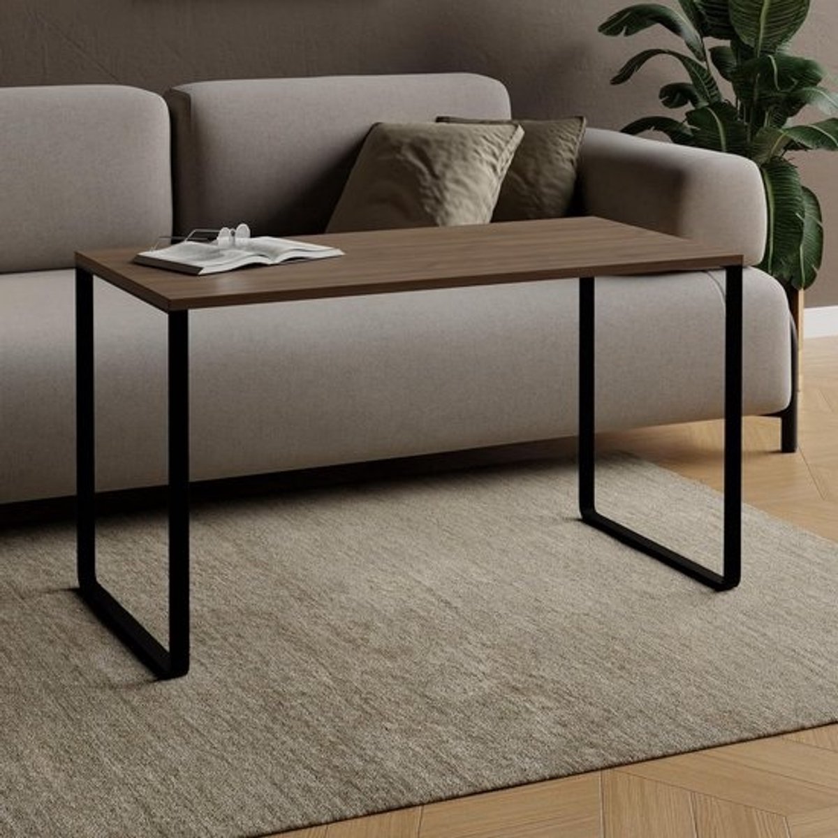 Industriële Salontafel Rechthoekig Met Laminaatblad In Loft-Stijl