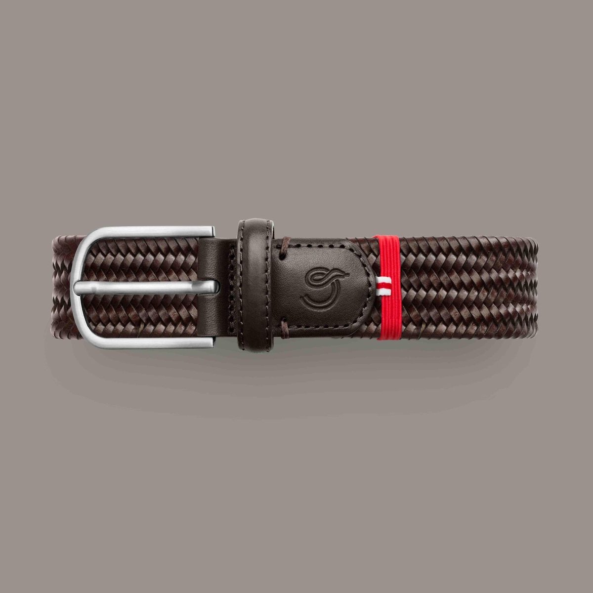 LA BOUCLE BROEKSRIEM - Montmartre leather classic dark brown