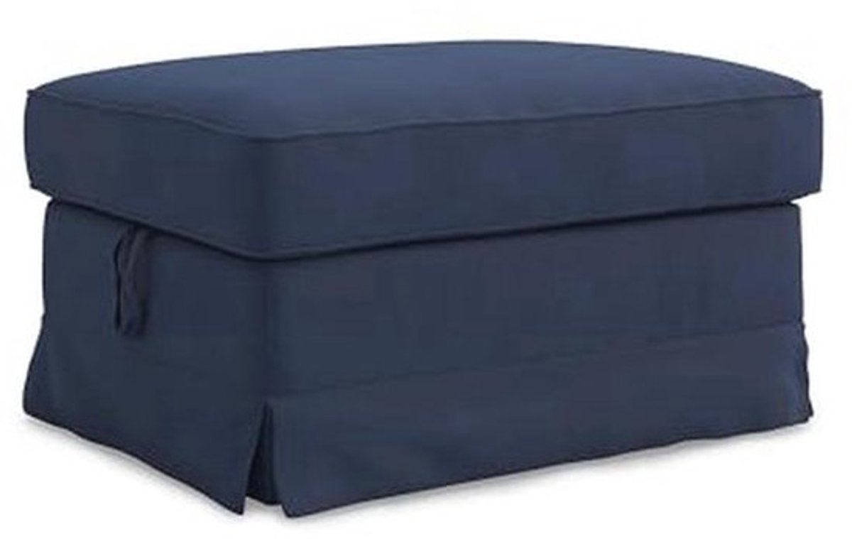 Vervangende Hoes voor IKEA Ektorp Voetenbank - 100% Katoen, Blauw, 82 x 62 x 44 cm