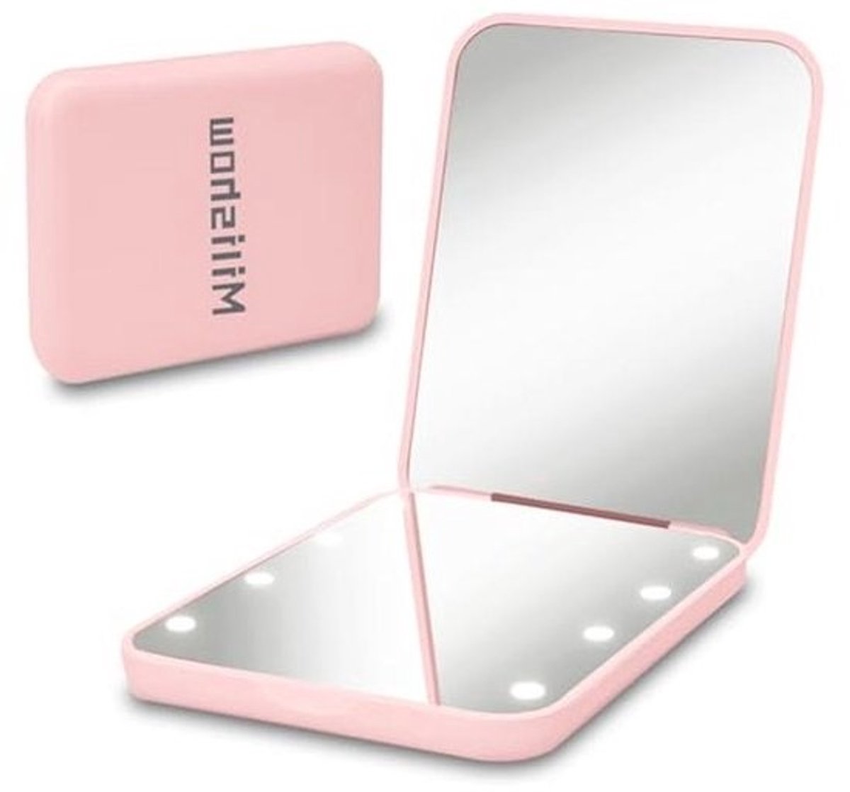 Compacte Vergrotende LED Zakspiegel - Handheld Make-up Spiegel met Verlichting