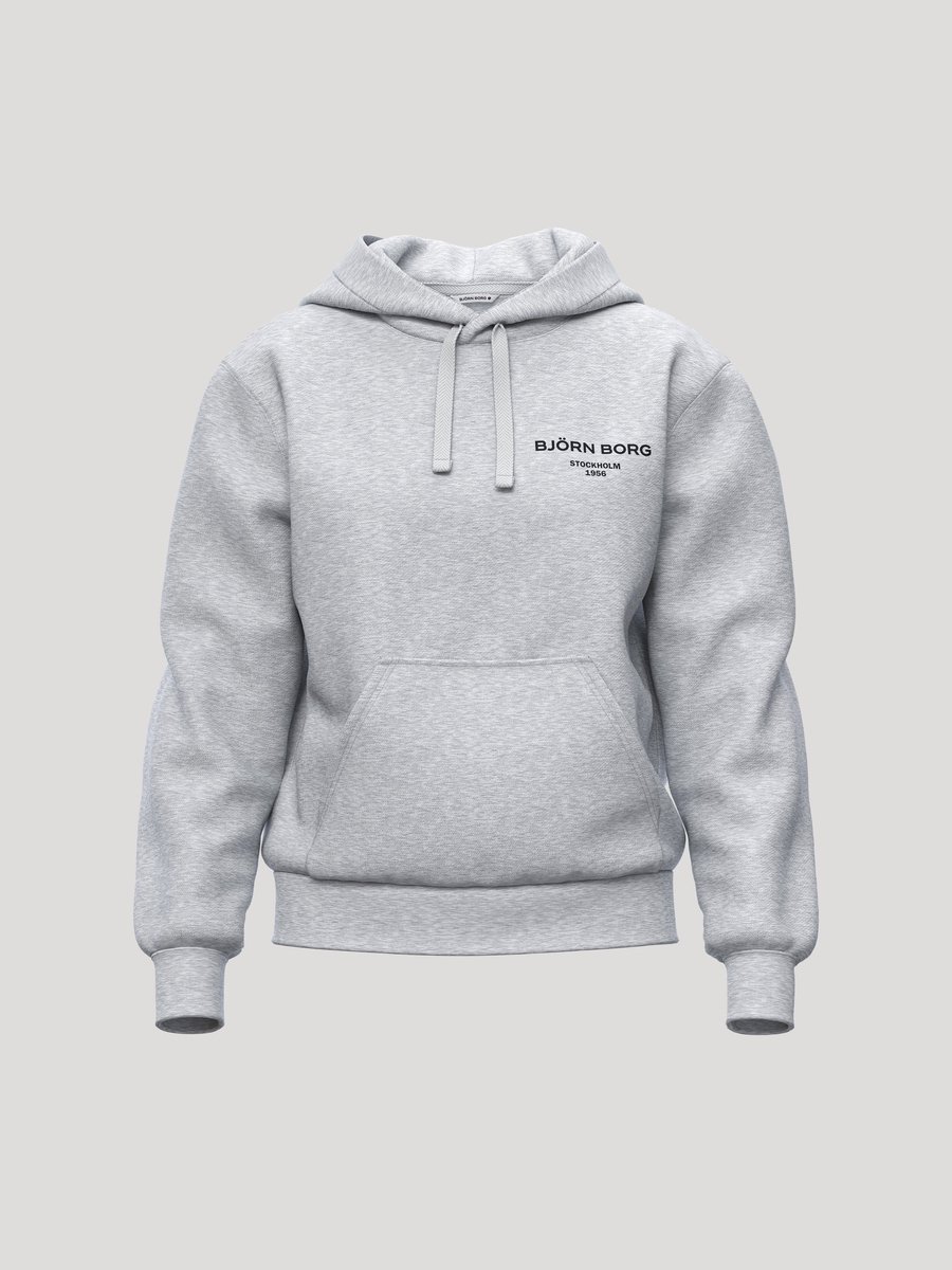 Björn Borg Essential 1 Trui Met Capuchon Dames Hoodie Vrouwen Trui - Maat L - Lichtgrijs