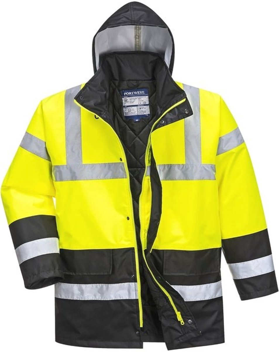 Hi-Vis Twee Kleuren Verkeersjack XXXL - Geel/Zwart