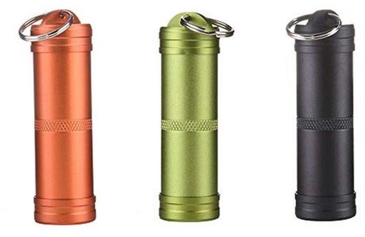 Waterdichte Pil Organizer Sleutelhanger - Draagbare Aluminium Pil Container voor Reizen en Outdoor