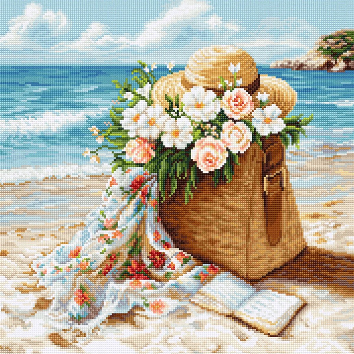 Borduurpakket Luca-S - Azure beach - Azuur Strand - B735