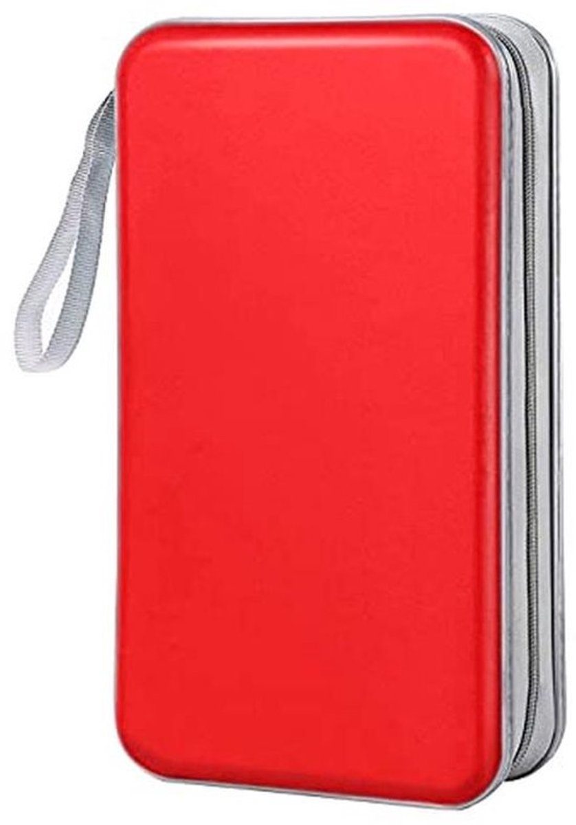 Compact Opbergmap voor 80 CD's en DVD's - Rood