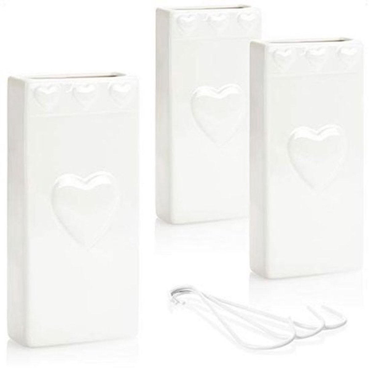 Luchtbevochtiger voor verwarming - keramische radiatorverdampers met hartpatroon - 320 ml