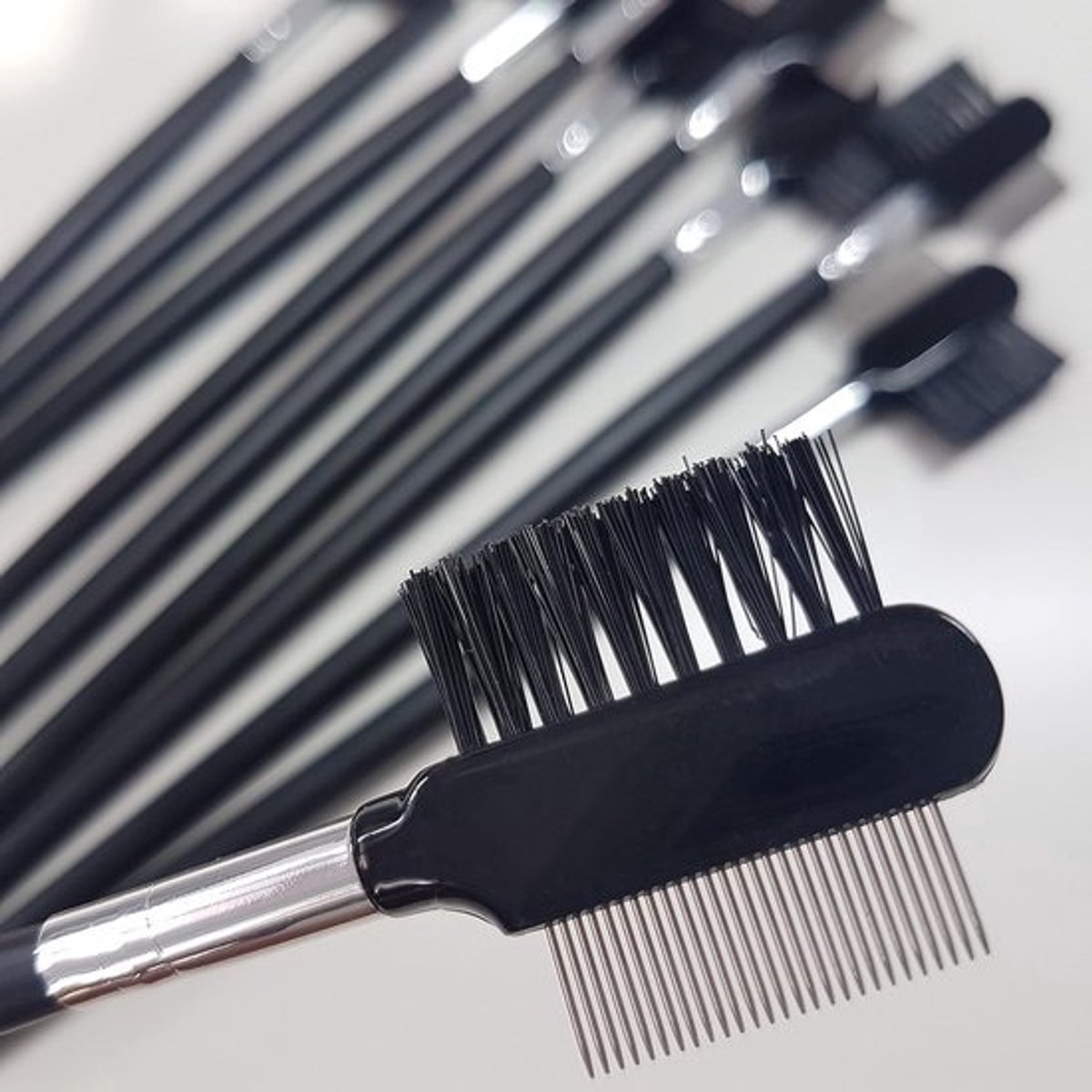 Wimperkam Set - Wimperborstel - Wimperstyling - Roestvrij staal - 10 stuks