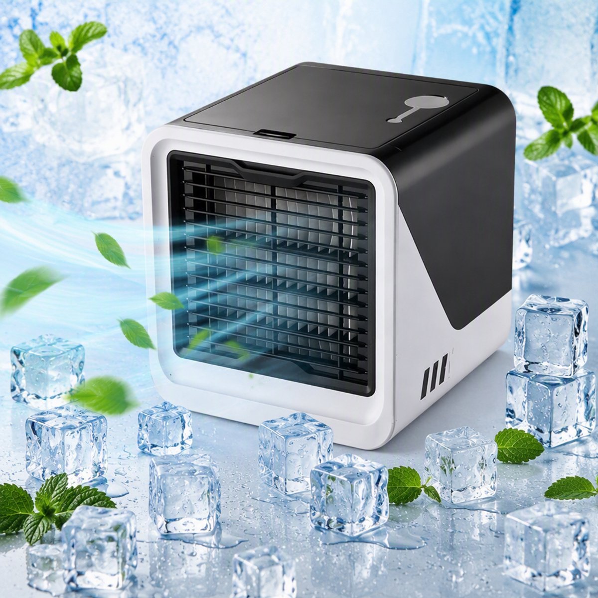 ECTEATOY® Mobiele Airco - Draagbare Luchtkoeler - USB Airconditioner - 3 in 1 Mini Airco, Humidifier & Ventilator - Verneveling - 500 ml - Kantoor en Bureau