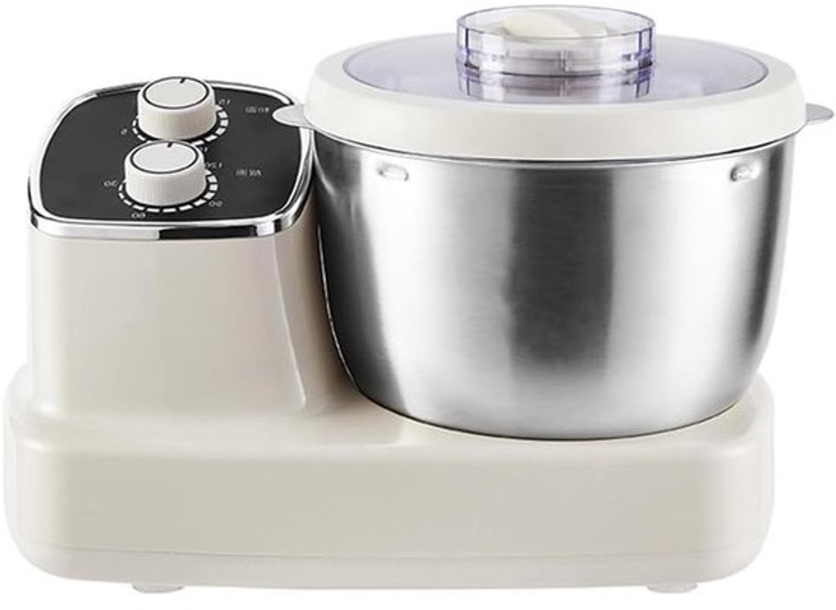 Deegmixer - Keukenmachine - Bakken Deeg - Slimme Thermostaat - 5 Liter Kom - Melkwit