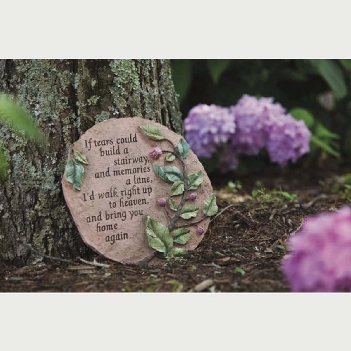 Decoratieve Stapsteen - Tuinpad Steen - Buiten Decoratie - Gedetailleerd Bloem Ontwerp - 28 cm Diameter - Meerkleurig