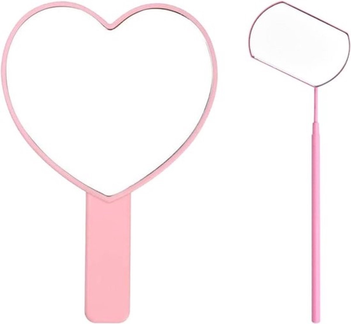 Hartvormige Handspiegel - Cosmetische Spiegel Wimperspiegel - Make-up Aanbrengen - Schattig Liefdesontwerp - 195 x 138 cm - Roze