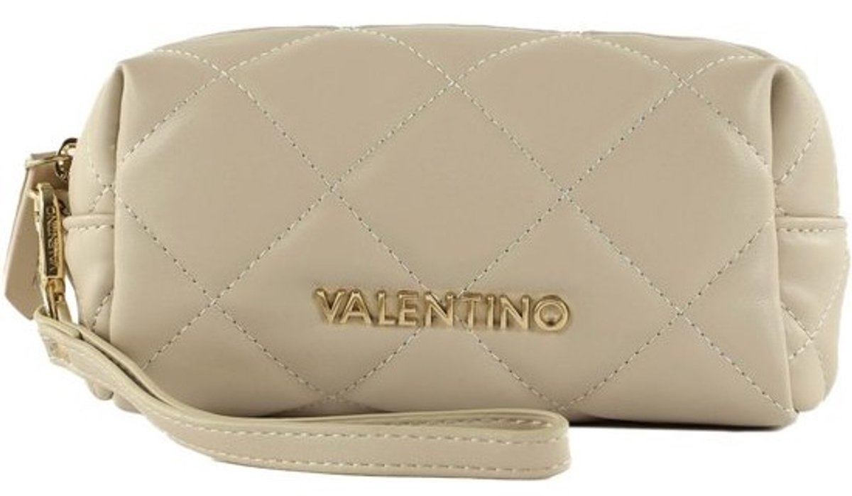 Zachte Cosmetische Tas in Crèmekleurig - Handige Make-up Etui