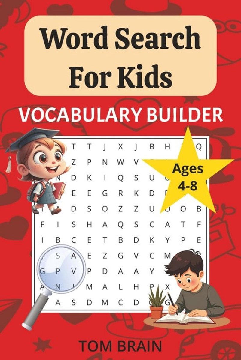 Woordzoeker Puzzelboek voor Kinderen (4-8 Jaar) - Leerzaam, Groot Lettertype & 50+ Puzzels