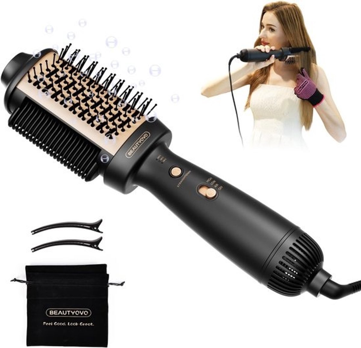 Hete Lucht Styler Borstel voor Volume en Steil Haar