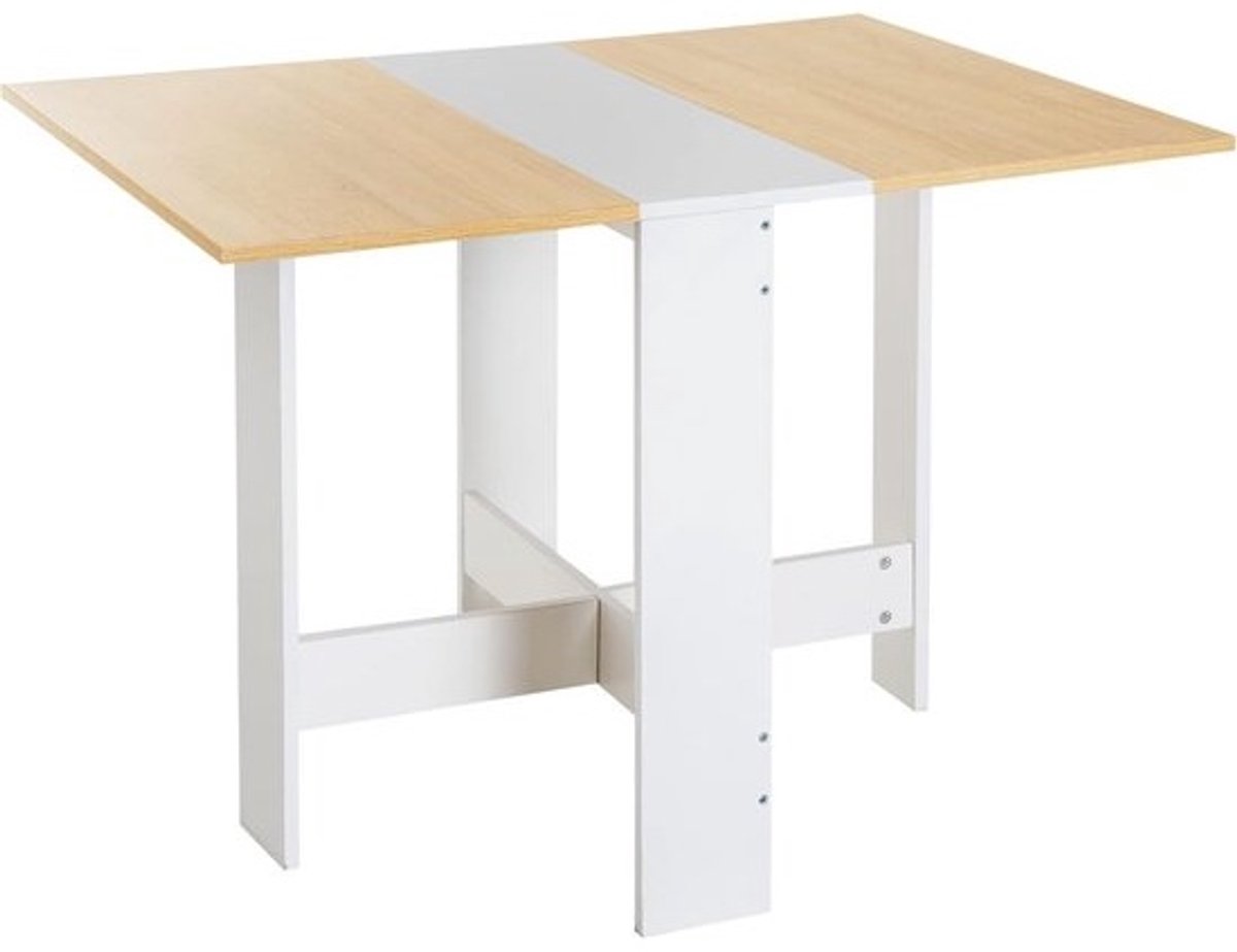 Opvouwbare Keukentafel en Eettafel met Afneembare Bladverlenging