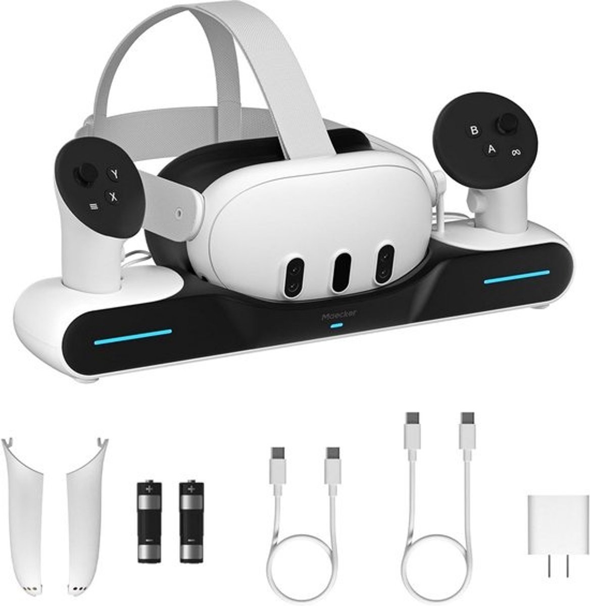 Oplaadstation VR Headset - Docking Station VR Accessoires - VR Headset Opladen - Magnetische Snellader - 20 Watt - Zwart