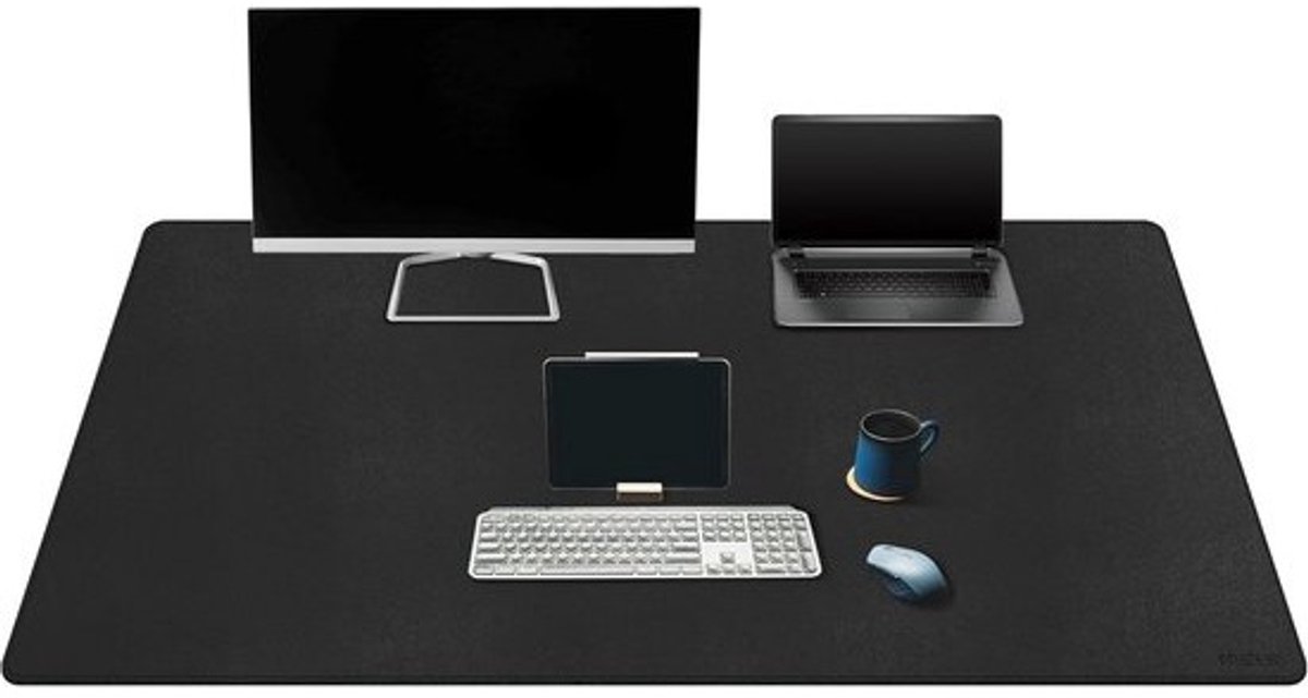 XXXL Bureau onderlegger PU Leer 150x60cm - Dubbelzijdig Gaming Muismat & Bureaubeschermer