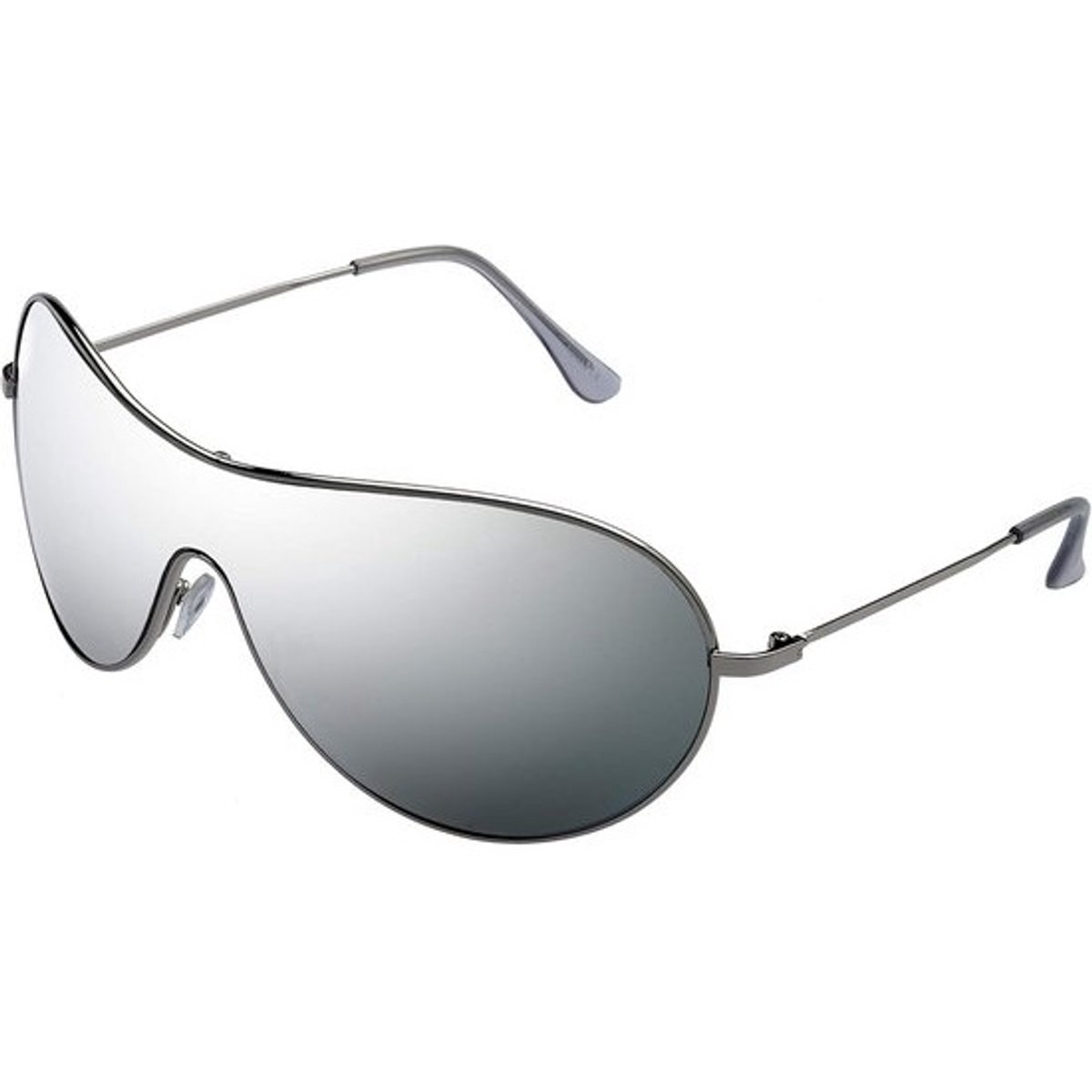 Zilverkleurige gespiegelde zonnebril met 100% UV-bescherming - Unisex