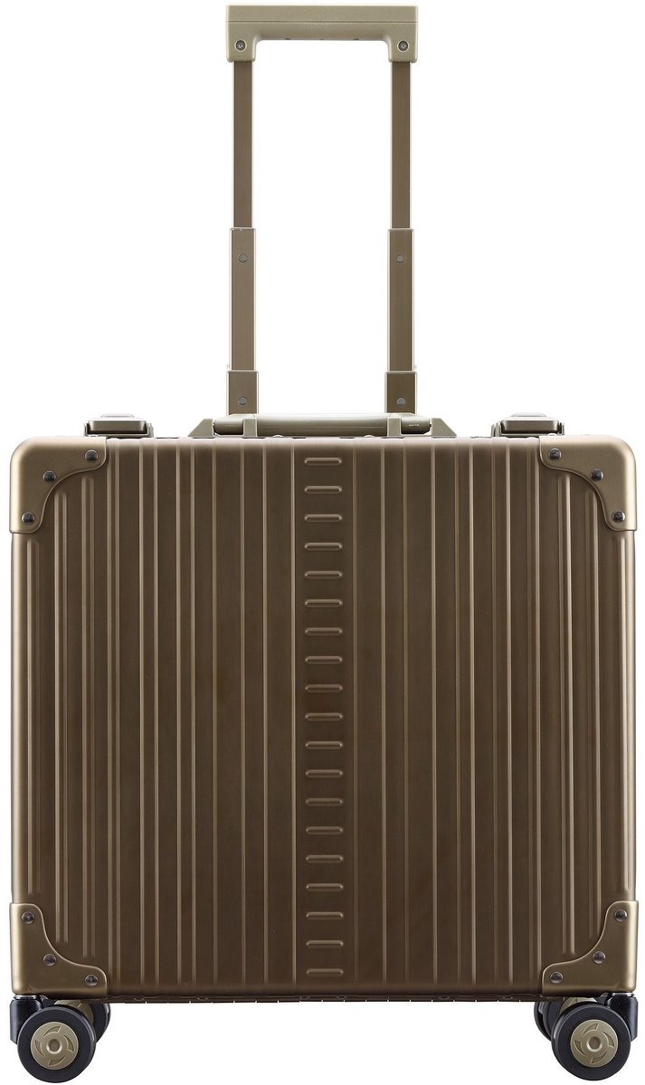 Aleon Luxe zakelijke trolley met 4 wielen, Aluminium, 45 cm - Harde bagage - TSA slot - bronze
