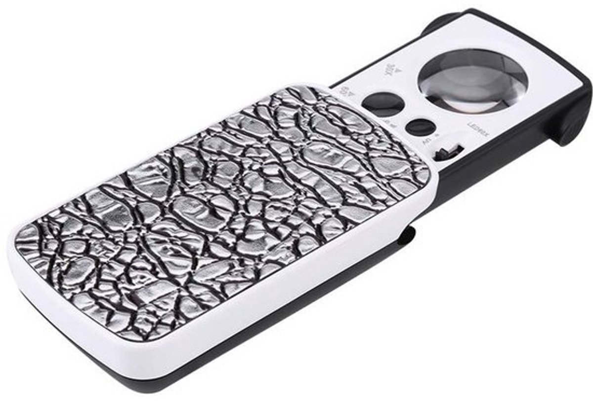 Allecto - Vergrootglas - LED Magnifier - Perfect voor juwelen en munten - Wit - 30x 60x 90x - Ideaal voor hobbyisten en verzamelaars - Compact for