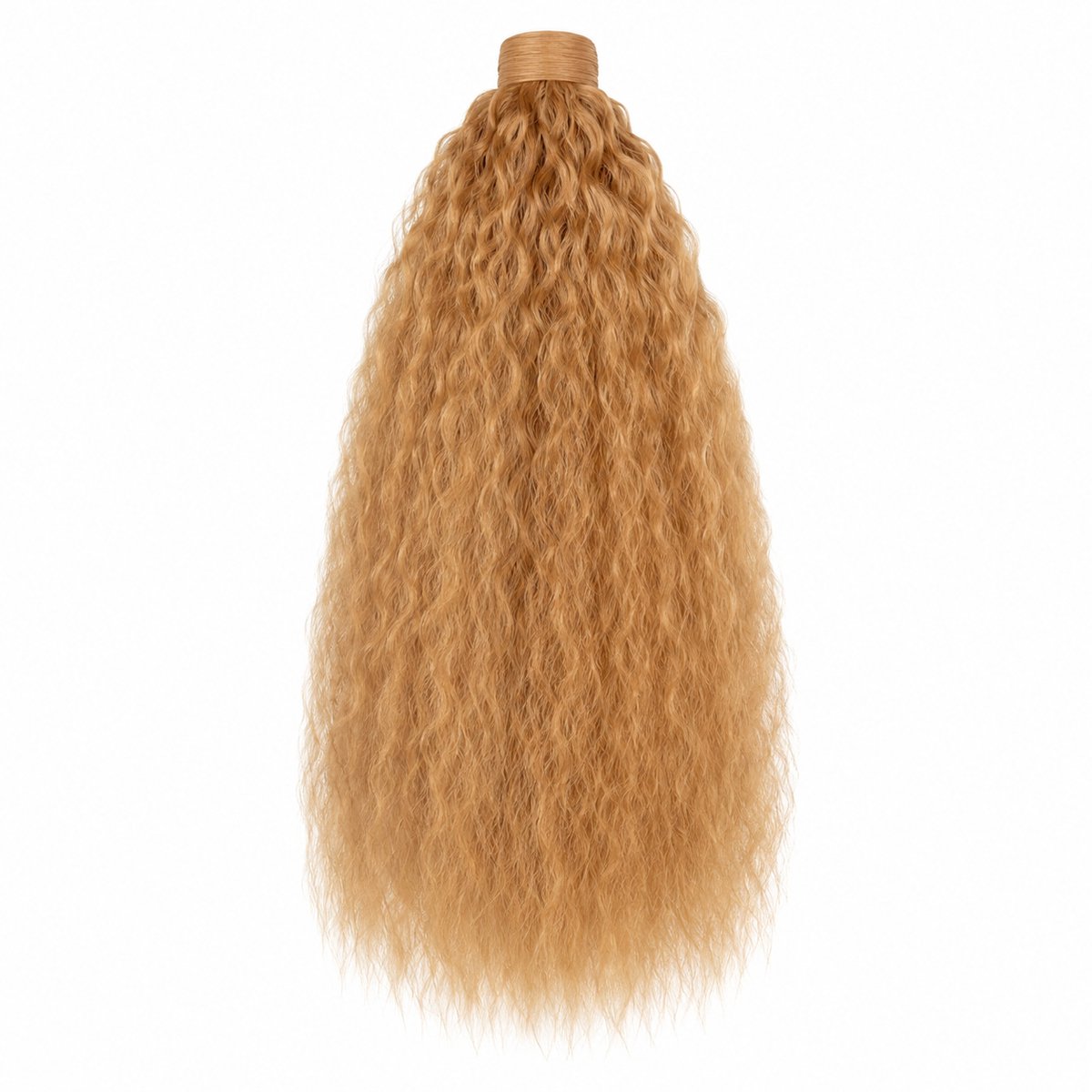 Vivva – Krullende Paardenstaart Haarverlenging met Klauwclip – Ponytail Extension Clip-In – Haarstuk Krullend Synthetisch Haar – Blond – CURLYTAIL