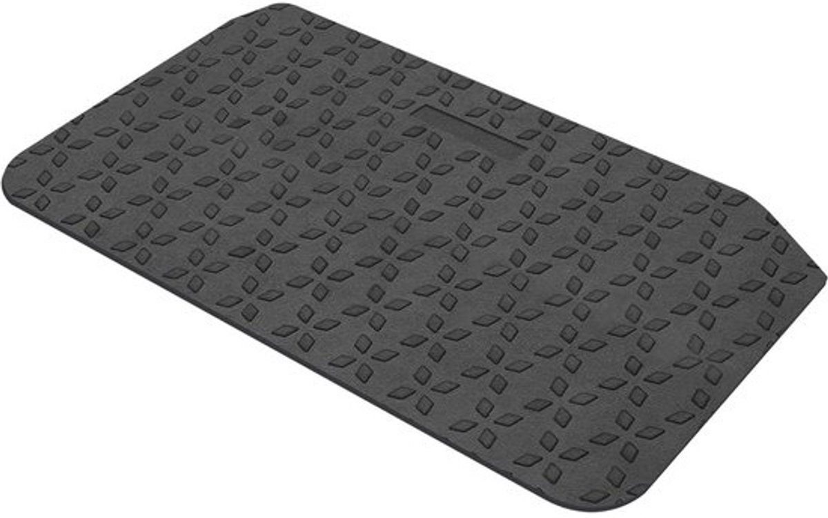 Stevige Rubberen Drempelhulp 7,6 cm Hoog - Antislip Oprit voor Rolstoel en Karren