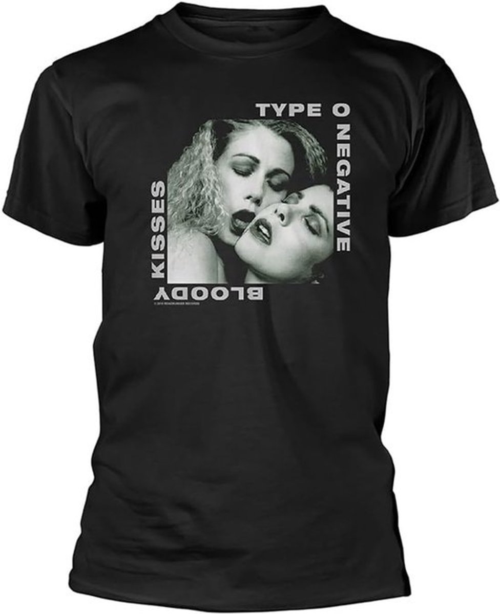 Type O Negative Bloody Kisses T-shirt Zwart 100% Katoen