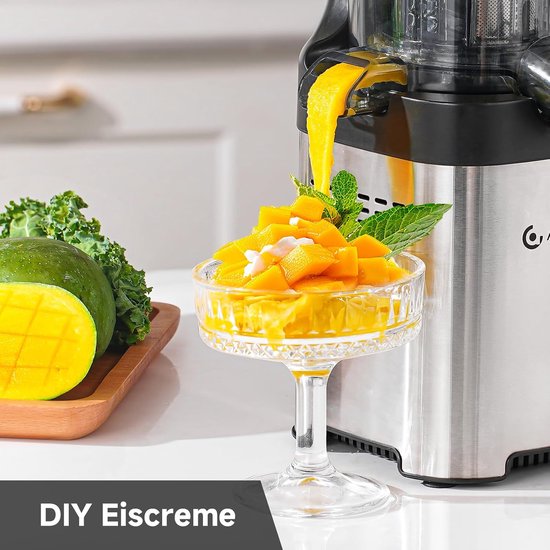 Slowjuicer - Koudperser - Gezond sap maken - Stille motor - 1.8 liter - Zilver — afbeelding 4