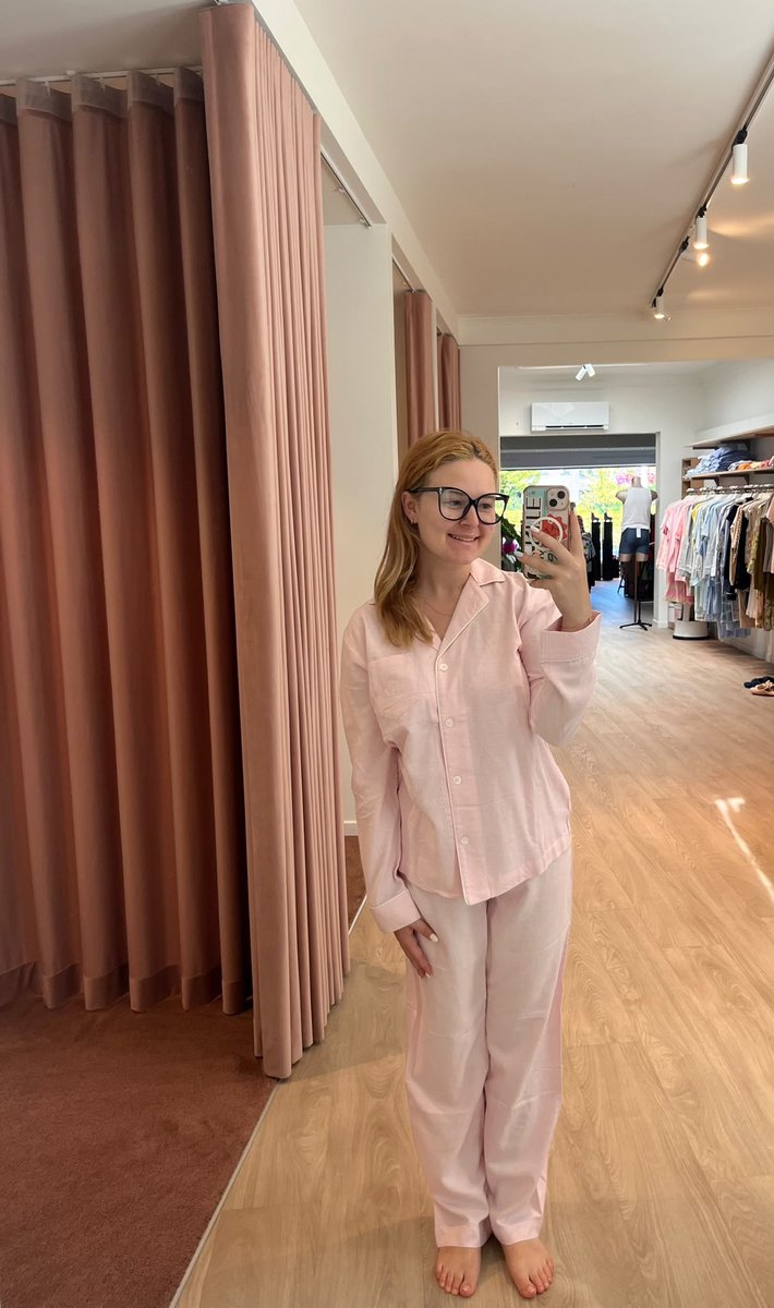 Ralph Lauren, damespyjama, roze ruit, L