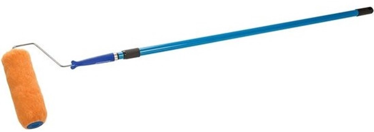 Lange Verfrol - Verfroller Set - Muren Plafonds Schilderen - Uitschuifbare Telescoopsteel - 230mm Breed 114-182cm - Zilver