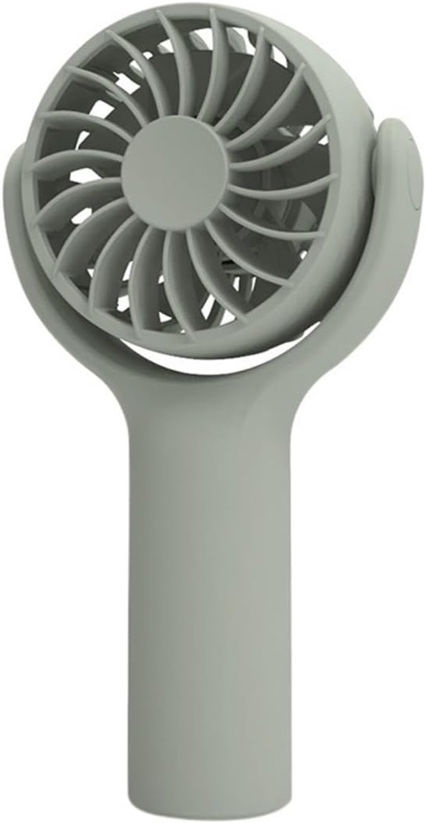 Mini ventilator - Handventilator oplaadbaar - Draagbare ventilator - Koelventilator - Krachtige luchtstroom met 3 standen - Lichtgewicht - Stille - voor Kantoor, Buiten, Reizen en Kamperen - Grijsgroen - Elektrisch Draagbare Handventilator
