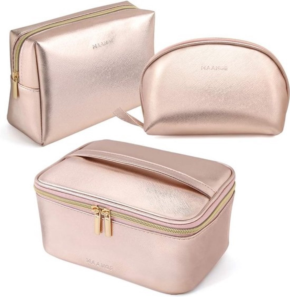 Set van 3 Waterdichte Make-up Tassen en Toiletartikelen Organizers voor Reizen