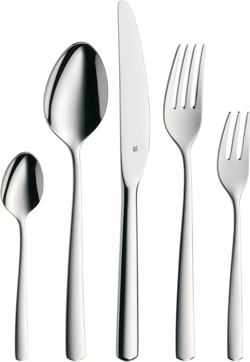 Bestekset 60 stuks - Serviesgoed set - Dineren en serveren - Monoblok messen - 12 personen - Zilver
