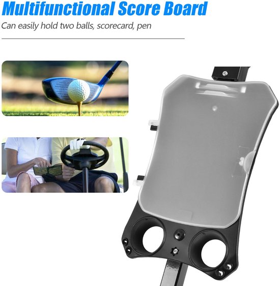 SureDeal® - Golf - Opvouwbare Trolley Staal - Scorekaart Houder Wiel - 140x63,5x113 cm - Blauw van suredeal — afbeelding 4