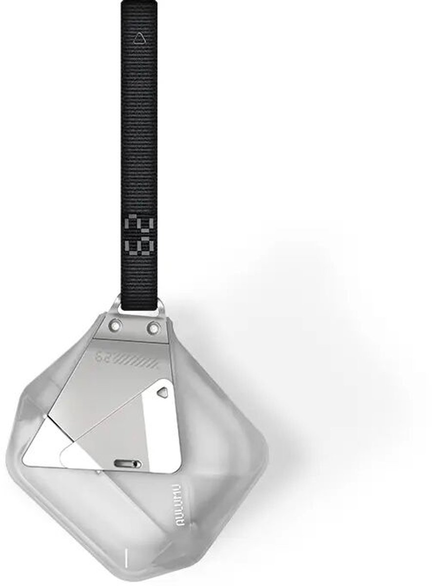 AULUMU Hoesje Geschikt voor Apple AirPods 4 - Met Metalen Sluiting - Schokbestendig - 360° Draagband - Draadloos Opladen - Transparant Wit