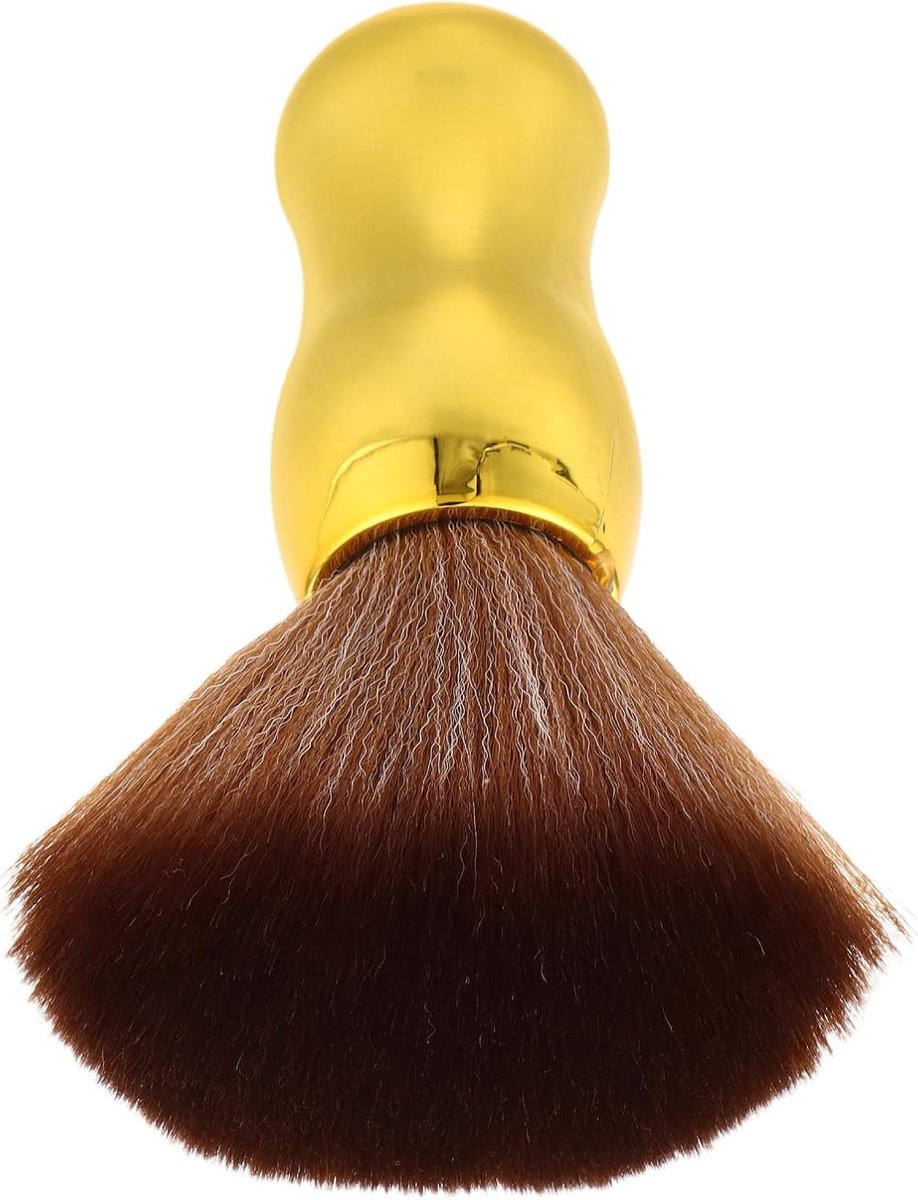 Nekborstel Haar - Kappersborstel Reiniger - Haar Knippen - Zachte Vezels - 15 cm - Goud