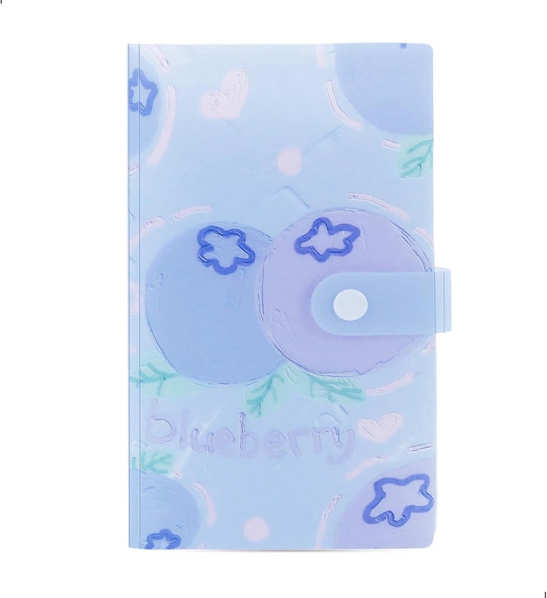 Albumkaartenhoesjes 9 x 5.5 cm, voor 120 kaarten, met 4 transparante notitieboeken in blauwe look, perfect voor het opbergen van verzamelkaarten en speelkaarten