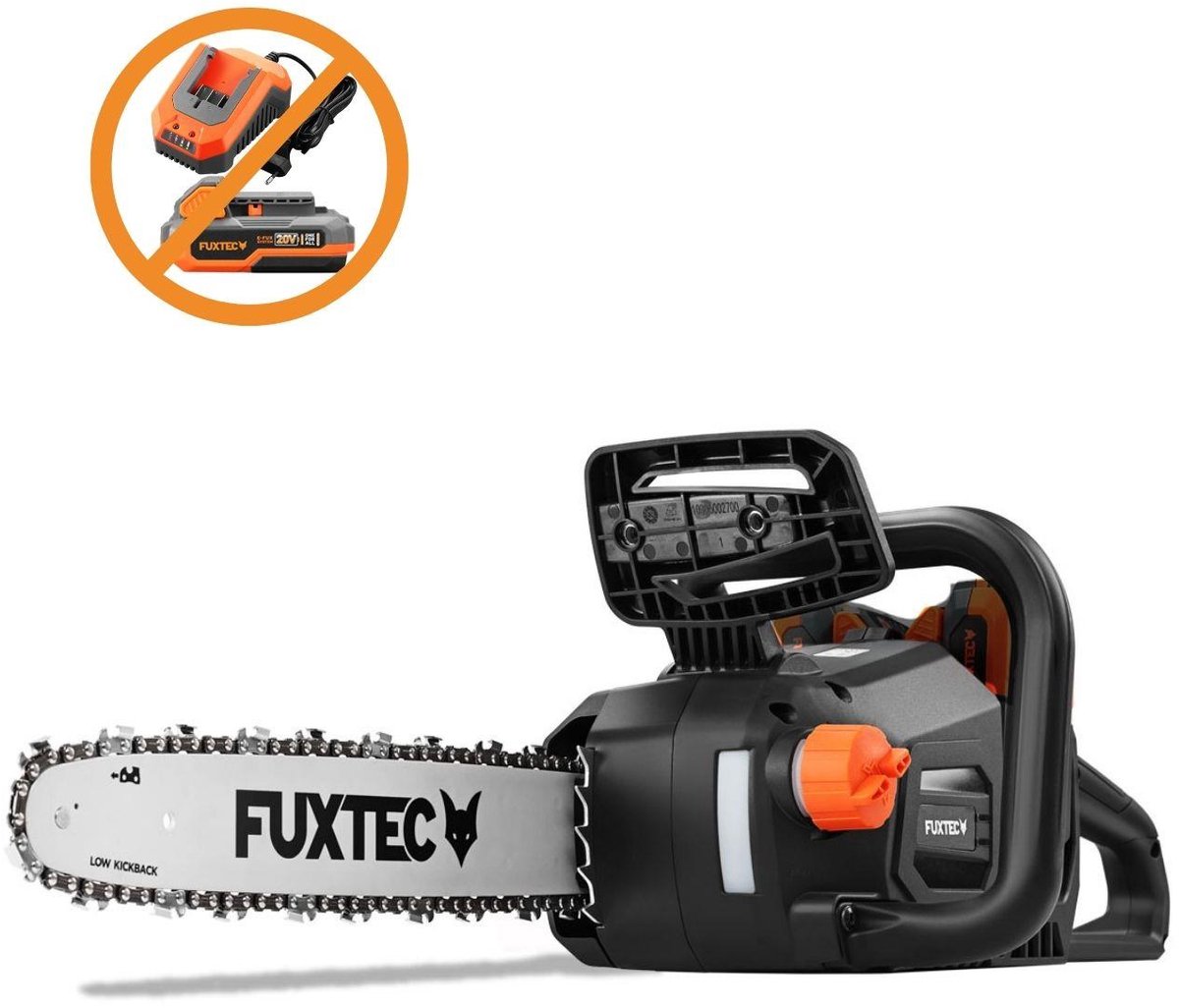 Accuzaag 2x20V - FUXTEC FX-E2KSSET - zaaglengte 35cm, zonder accu of lader