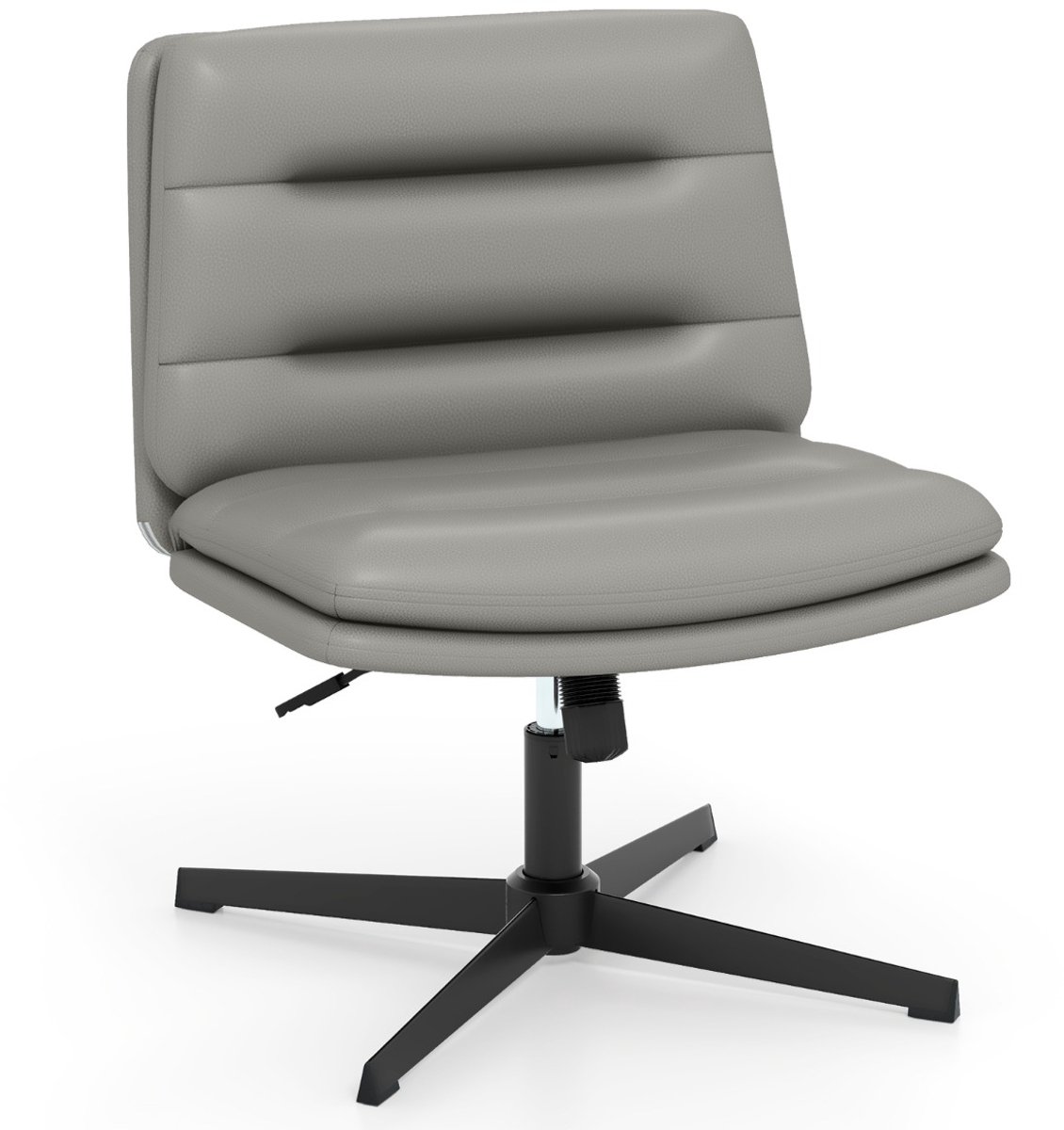 SureDeal® - Bureaustoel - Schneidersitz Stoel - Dikke Bekleding Hoogte - 72x72x78 cm - Grijs