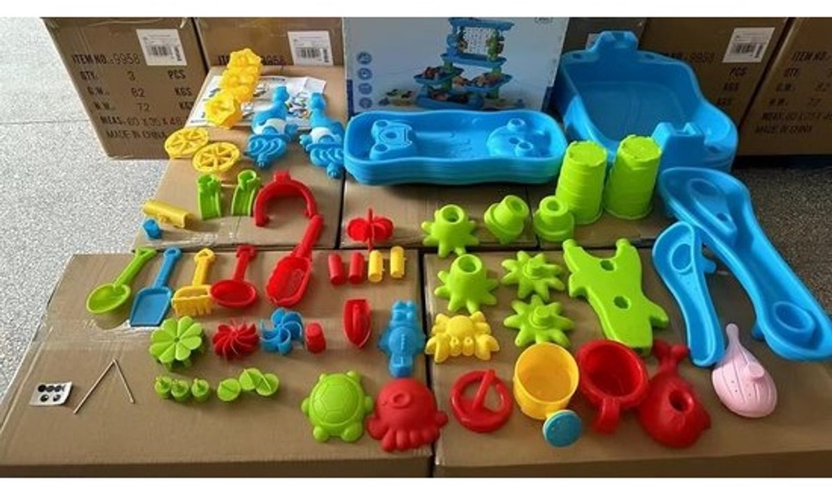 Watertafel - Buitenspeelgoed - Zand en water - Stimuleert leren - 10x10x10 cm