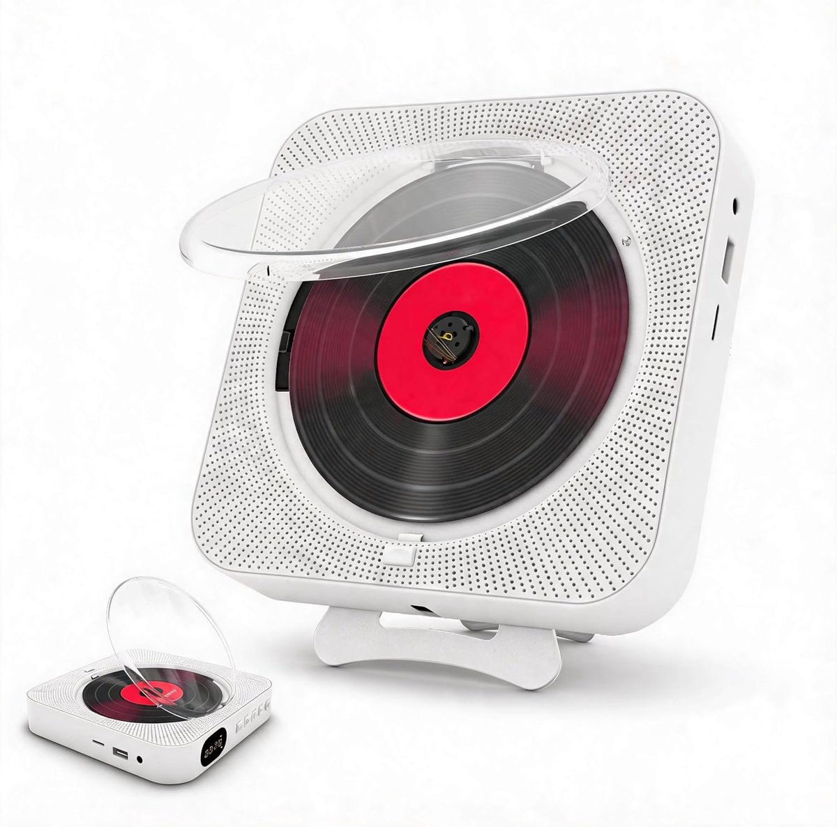 KZQ Draagbare cd-speler met Bluetooth 5.3 - Ingebouwde HiFi dual speakers - Ondersteunt CD USB en AUX- Groen