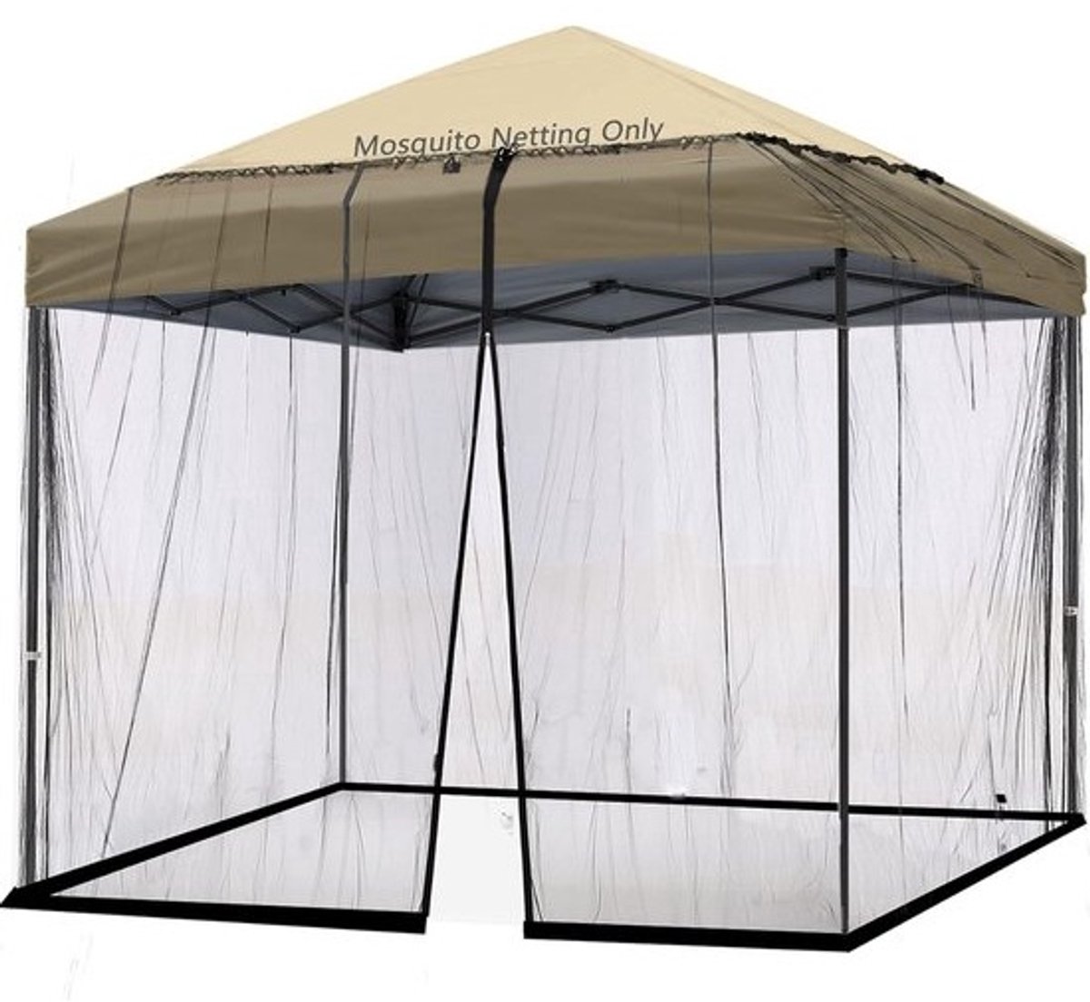 Parasol Net - Terras Scherm - Buiten Zitten - Eenvoudige Installatie - 305 x 305 cm - Zwart